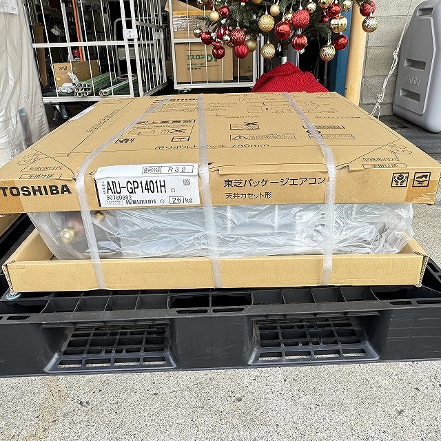 東芝製天井カセット形エアコン室内機（AIU-GP1401H）を、朝霞市の店舗にて高価買取いたしました
